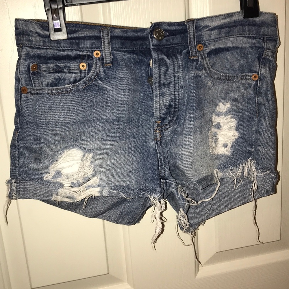 Distressed urban outfitters jean shorts